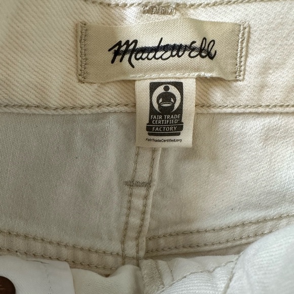 Madewell‎ Baggy Straight Jeans in Vintage Canvas Wash Sz 25 cream color - Picture 10 of 13